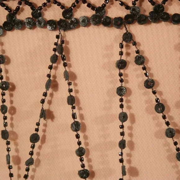 GUY LAROCHE HAUTE COUTURE BEADED DRESS 38/2-4 $9K LUXE BLACK EVENING GOWN & SLIP - Picture 8 of 10